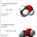 A metil-alkohol és az etil-alkohol képlete, modellje, fizikai adatai